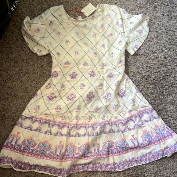 Anthropologie RAGA Cream   Sundress  Flutter Sleeves, Size Large, NWT, - Picture 5 of 5